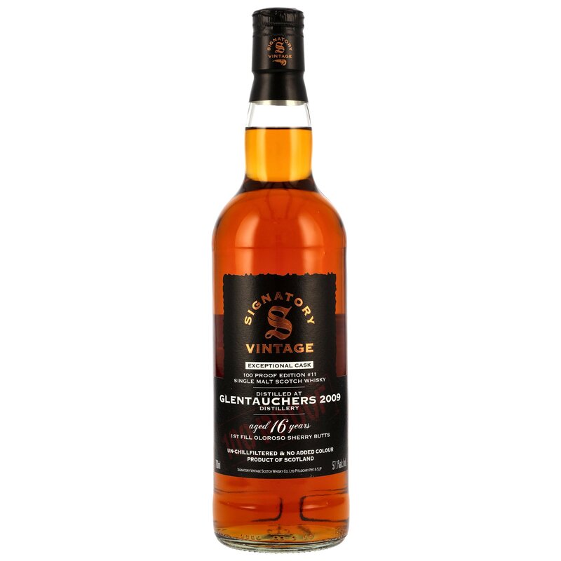Glentauchers 2009/2025 - 16 y.o. - 1st Fill Oloroso Casks - Signatory 100 PROOF Exceptional Cask Edition