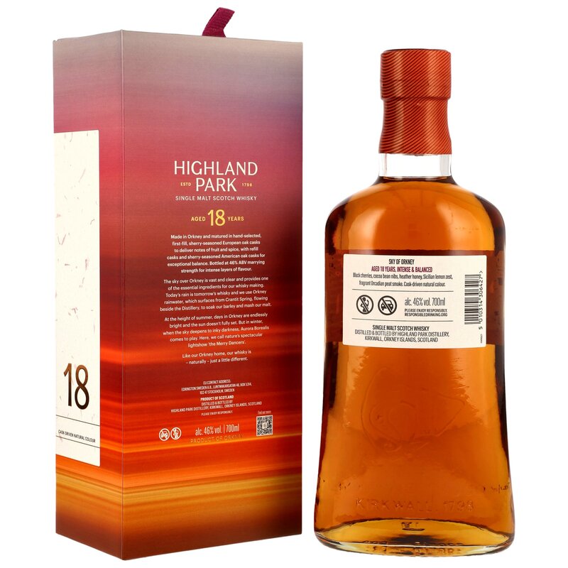 Highland Park 18 y.o. Sky of Orkney - 1st Fill & Refill Sherry Casks