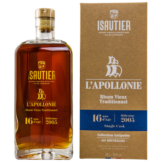 Isautier Rhum 2005/2022 - 16 y.o. L'Apollonie Rhum Vieux Antipodes