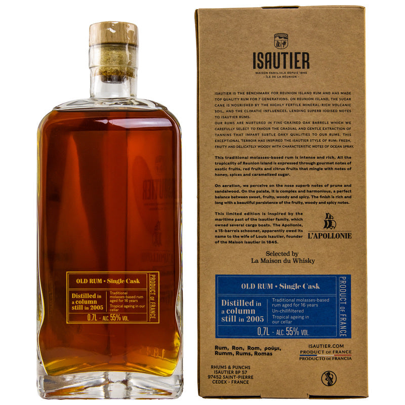 Isautier Rhum 2005/2022 - 16 y.o. L'Apollonie Rhum Vieux Antipodes