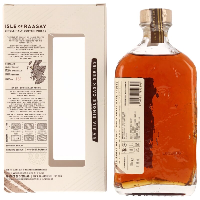 Isle of Raasay - 5 y.o. - Single Malt Whisky - Single Cask