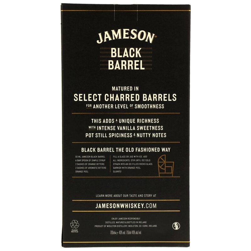 Jameson Black Barrel mit 2 Tumblern