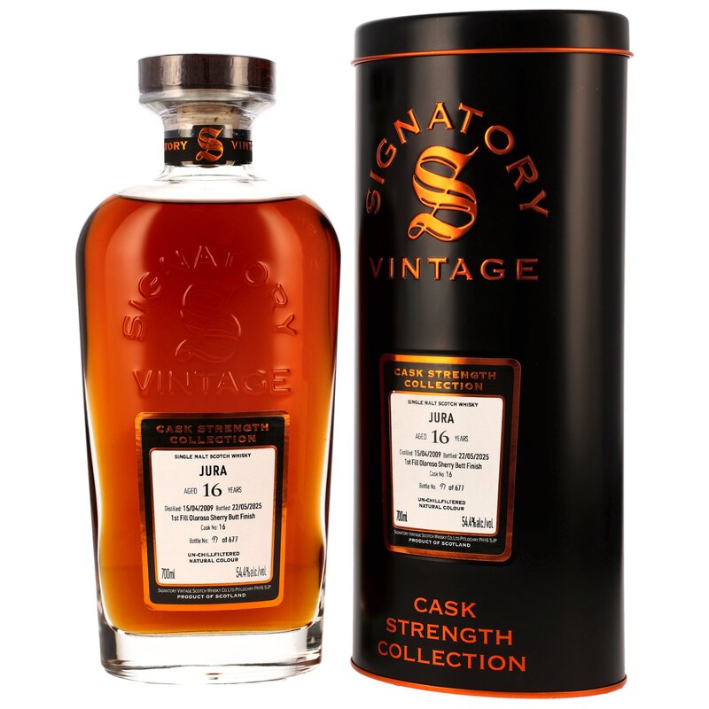 Jura 2009/2025 - 16 y.o. - Sig CS - 1st Fill Oloroso Sherry Butt Finish