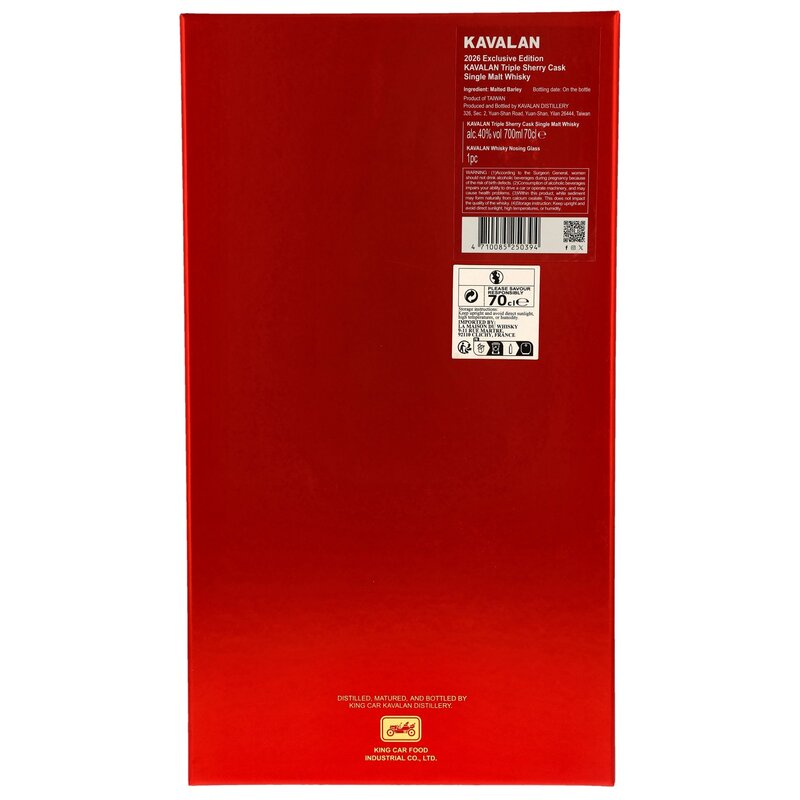 Kavalan Triple Sherry Cask mit Glas