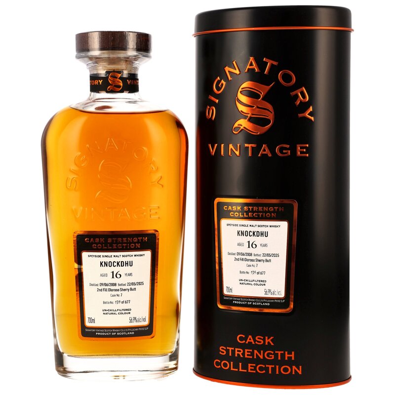 Knockdhu 2008/2025 - 16 y.o. - Sig CS 2nd Fill Oloroso Sherry Butt