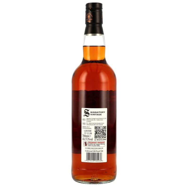 Linkwood 2012/2025 - 12 y.o. - 1st & 2nd Fill Oloroso Sherry Butts - Signatory 100 PROOF Edition #68