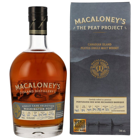 Macaloney - Peat Project - Portuguese Red Wine Recharred Barrique - Canadian Single Malt