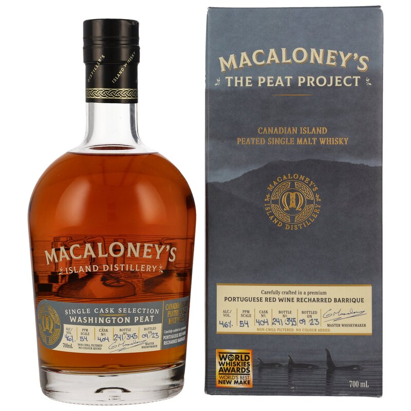 Macaloney - Peat Project - Portuguese Red Wine Recharred Barrique - Canadian Single Malt