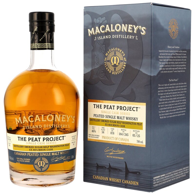 Macaloney Canadian Single Malt - Peat Project Sugar Kelp - Ex-Bourbon Cask