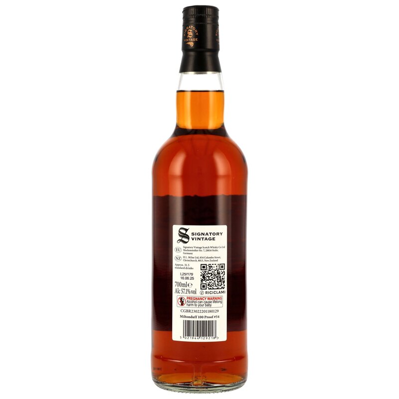 Miltonduff 2011/2025 - 14 y.o. - 1st Fill Oloroso Sherry Casks - Signatory 100 PROOF Edition