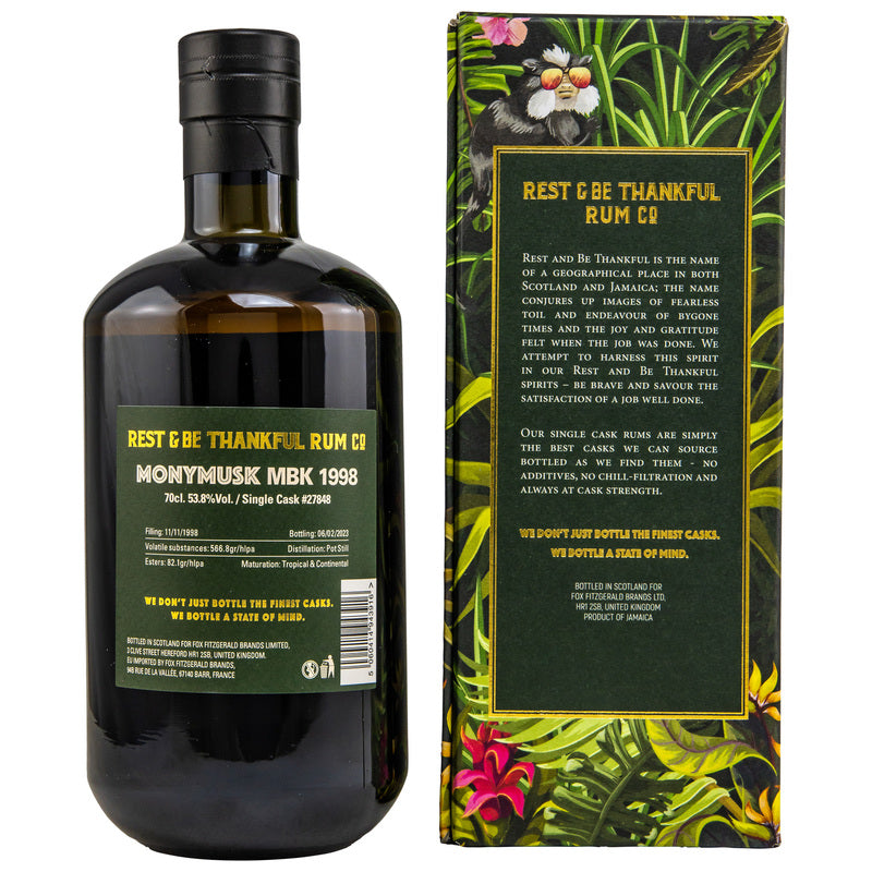 Monymusk 1998/2023 - 24 y.o. - MBK Single Cask #27848 - Rest & Be Thankful