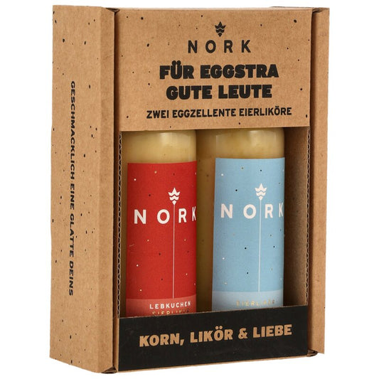 NORK Eierlikör 2x0,05l "Für Eggstra Gute Leute" Standard/Lebkuchen-Eierlikör