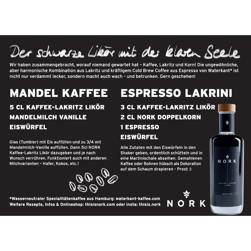 Nork Kaffee-Lakritz Postkarte