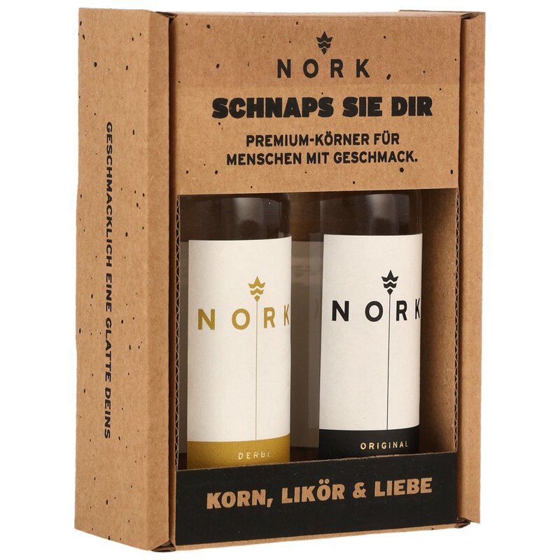 NORK Körner 2x0,05l "Schnaps Sie Dir" Original/Derbe