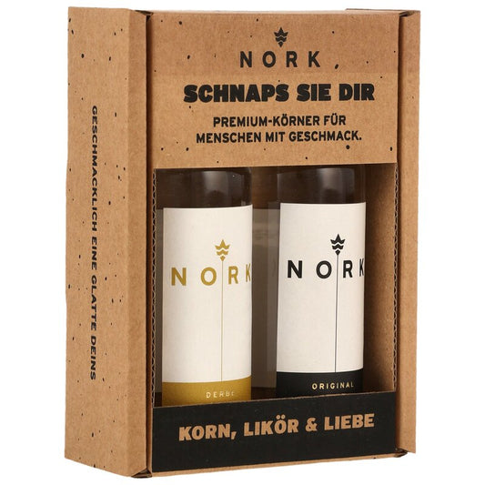 NORK Körner 2x0,05l "Schnaps Sie Dir" Original/Derbe