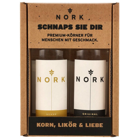 NORK Körner 2x0,05l "Schnaps Sie Dir" Original/Derbe