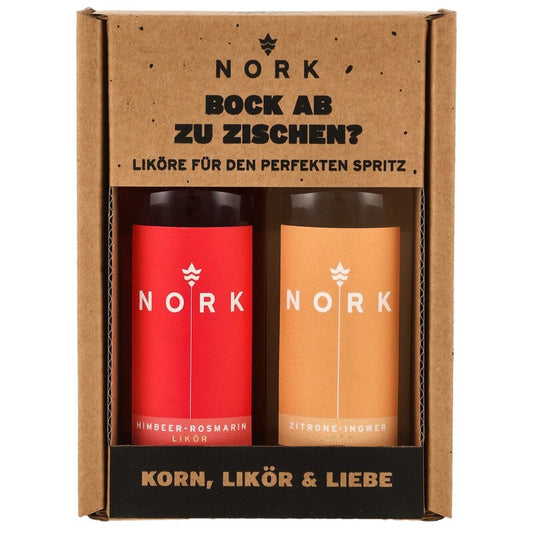NORK Spritz-Liköre 2x0,05l "Bock ab zu zischen?"