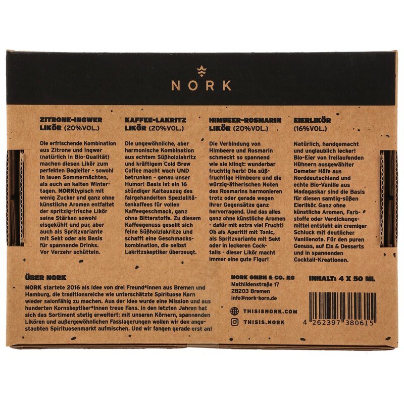 NORK Standard Liköre 4x0,05l "Geschenk zum Einschenken"