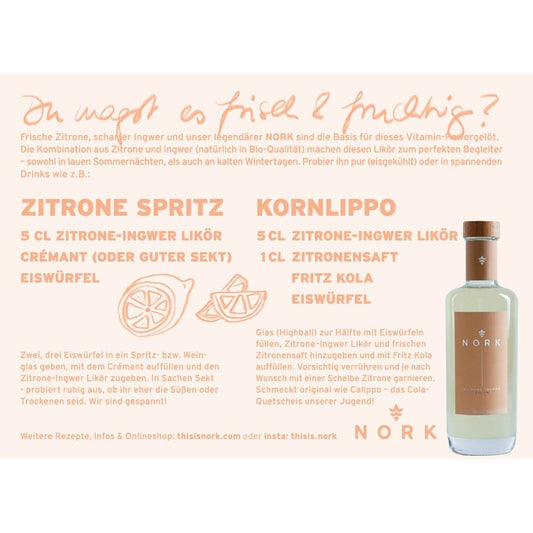 Nork Zitrone-Ingwer Postkarte
