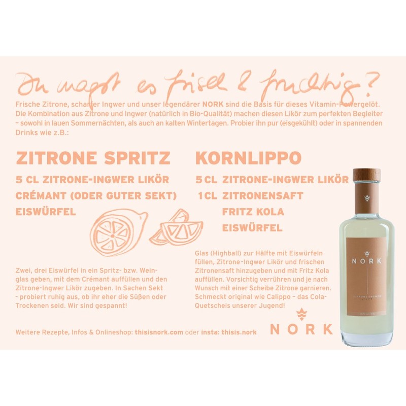 Nork Zitrone-Ingwer Postkarte