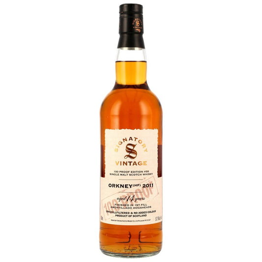 Orkney (HP) 2011/2025 - 14 y.o. Amontillado - Signatory 100 PROOF Edition #58
