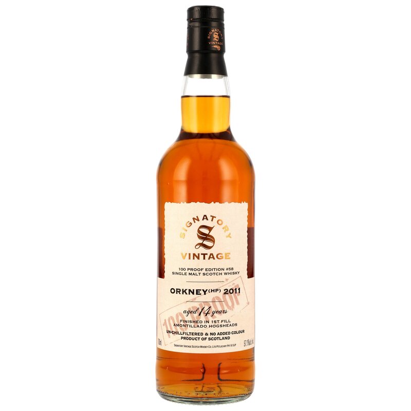 Orkney (HP) 2011/2025 - 14 y.o. Amontillado - Signatory 100 PROOF Edition