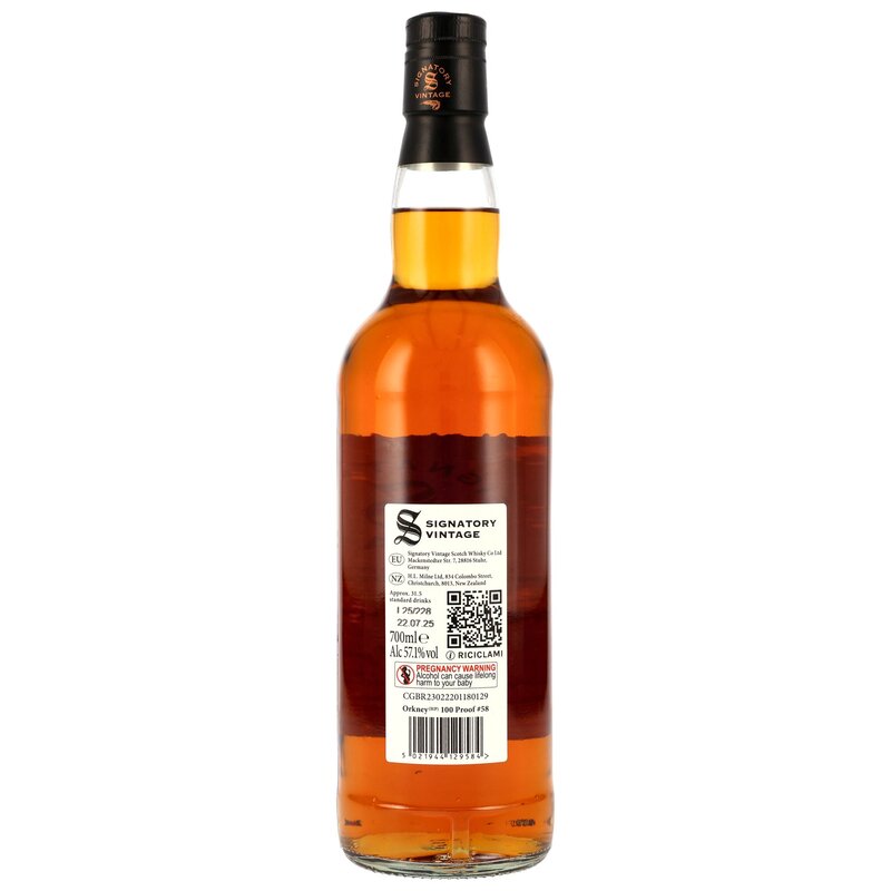 Orkney (HP) 2011/2025 - 14 y.o. Amontillado - Signatory 100 PROOF Edition #58