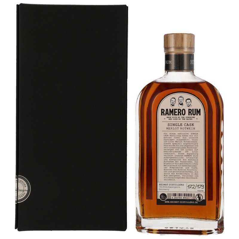 RAMERO Rum 2017/2023 - 5 y.o. - Single Cask Merlot