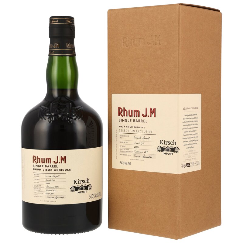 Rhum J.M 2015/2024 - 8 y.o. - Single Barrel #200074 - Kirsch Import Exclusive