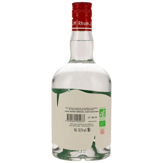 Rhum J.M Blanc Agricole Juste Macouba BIO