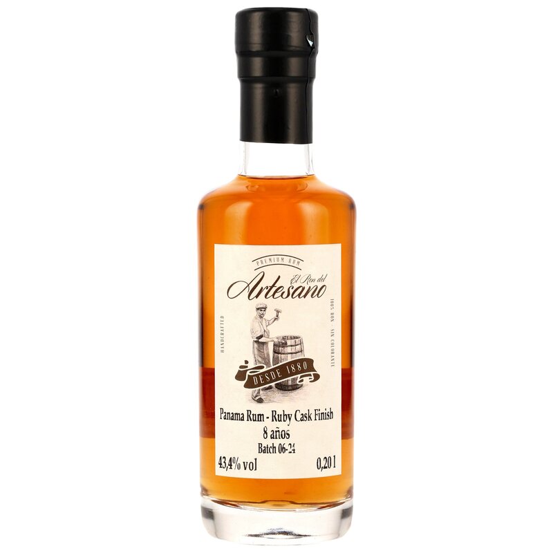 Ron Artesano Rum 8 y.o. Ruby Port Cask Finish #06-24 - 200ml