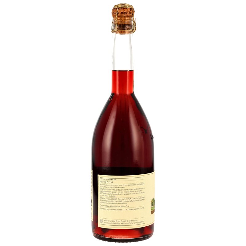 Rotfruchtig Alkoholfrei - MHD Artikel - Manufaktur Jörg Geiger