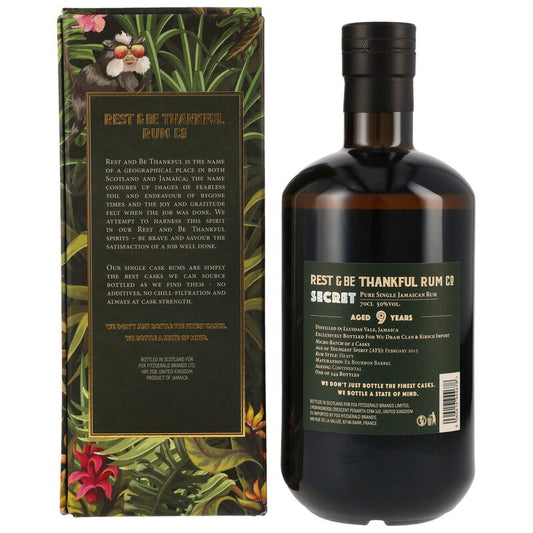 Secret Jamaica Rum 2015/2024 - 9 y.o. - Micro Batch - Rest & Be Thankful (WuDramClan & Kirsch Import)