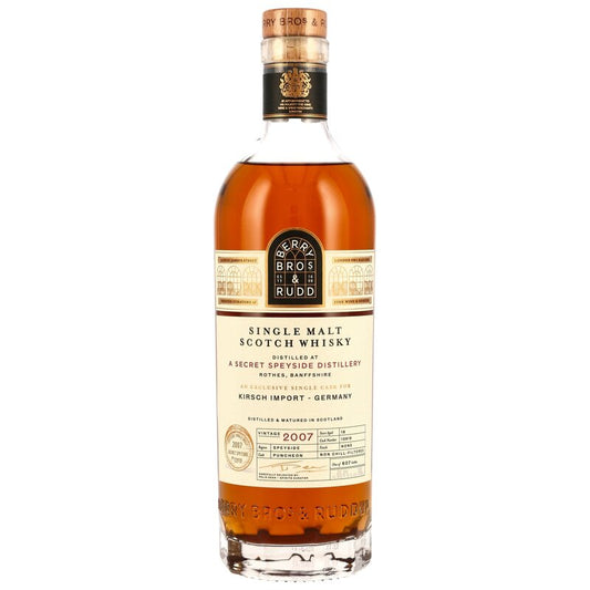 Secret Speyside 2007/2025 - 18 y.o. - 1st Fill Puncheon #13919 (Berry Bros. & Rudd) - Cloudy Bottling