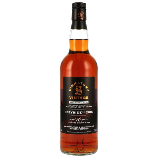 Speyside (M) 2009/2025 - 16 y.o. - Oloroso Sherry Butts - Signatory 100 PROOF Exceptional Cask Edition #15