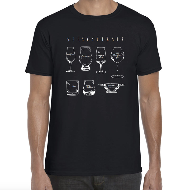 T-Shirt Whiskygläser - L