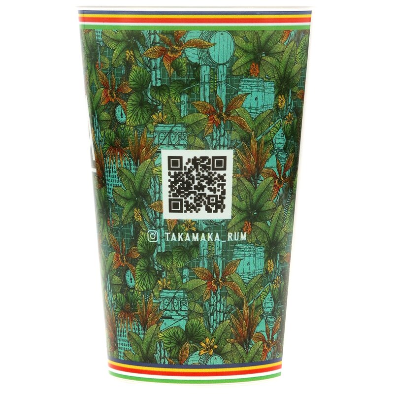 Takamaka Becher grün - Muster -0,3l Plastik