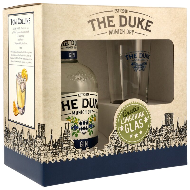 The Duke Munich Dry Gin - mit Longdrinkglas