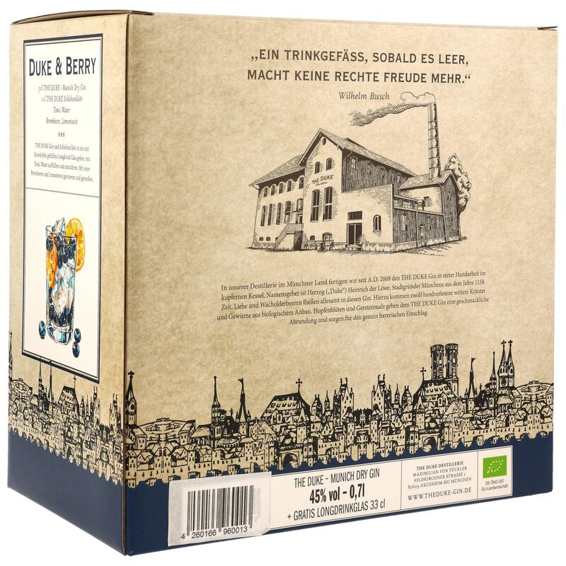The Duke Munich Dry Gin - mit Longdrinkglas
