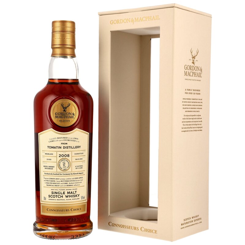 Tomatin 2008/2026 - 17 y.o. - Refill Sherry Hogshead - G&M CC - Kirsch