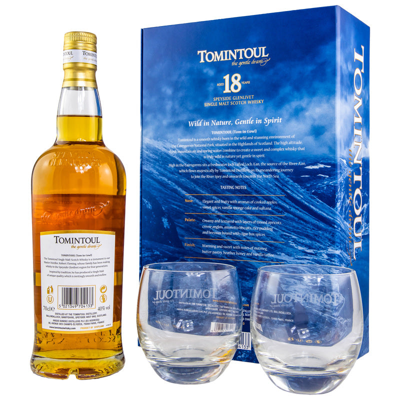 Tomintoul 18 y.o. mit 2 Gläsern