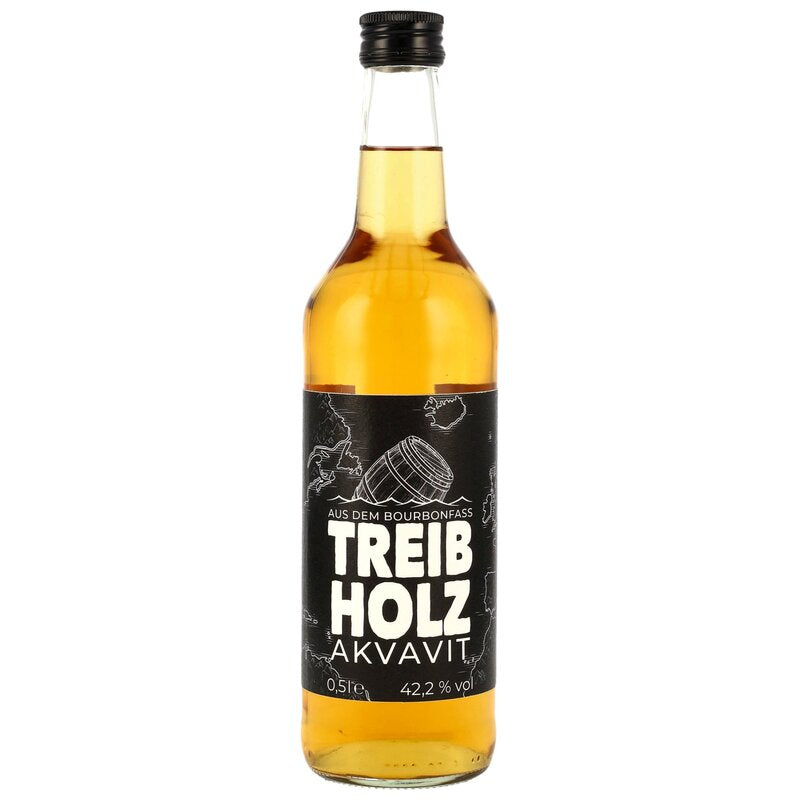 Treibholz Akvavit im Bourbonfass gelagert