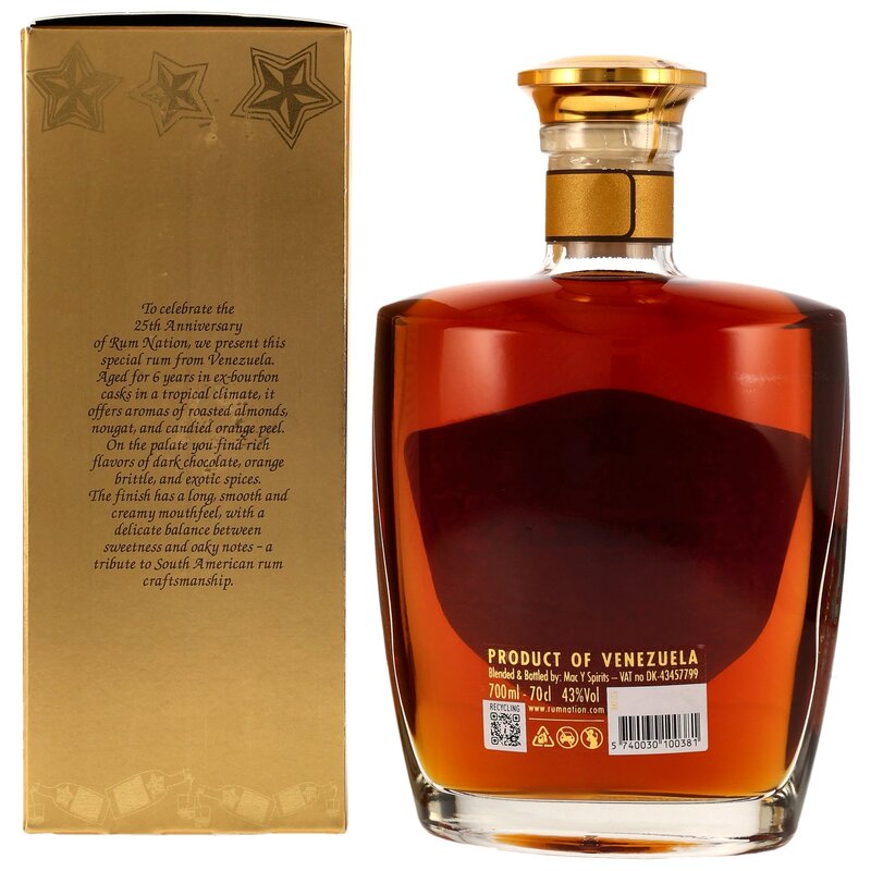 Venezuela XO 25th Anniversary Decanter - Rum Nation