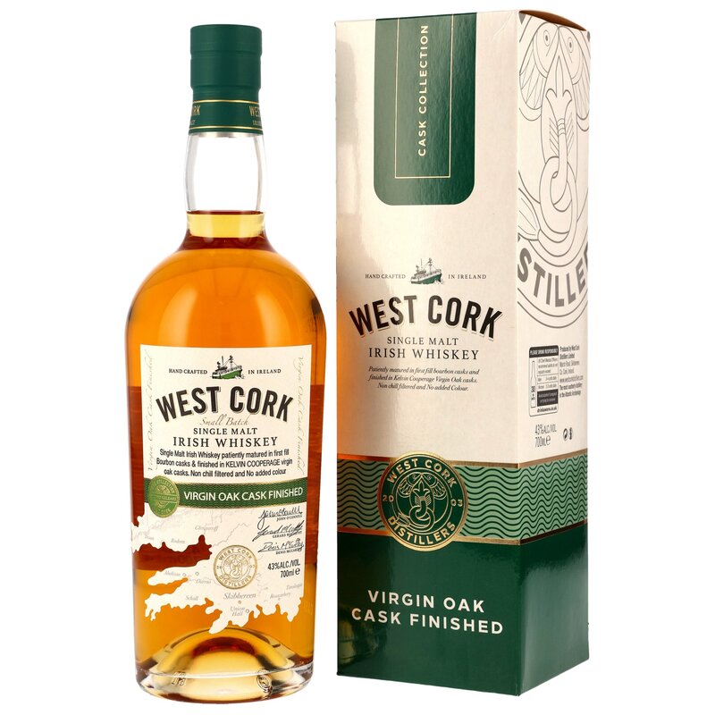 West Cork Single Malt Virgin Oak Cask Finish - in GP