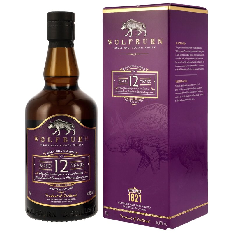 Wolfburn 12 y.o. Single Malt Bourbon & Oloroso Sherry Casks